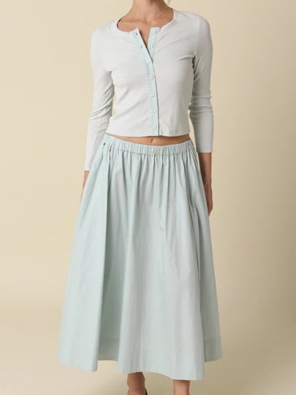 Shop Talulah Meant To Be Matching Top and Maxi Skirt Set Pale Sky Blue Small